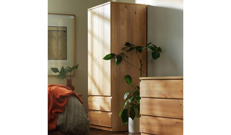 Argos Home Jenson 2 Door 2 Drawer Wardrobe - New Oak