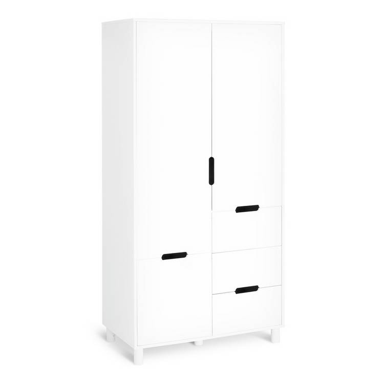 Habitat Henri 2 Door 2 Drawer Wardrobe - White 0