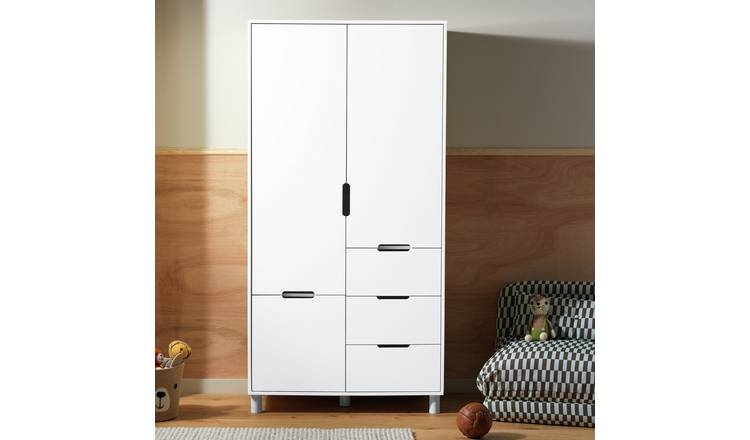 Habitat Henri 2 Door 2 Drawer Wardrobe - White