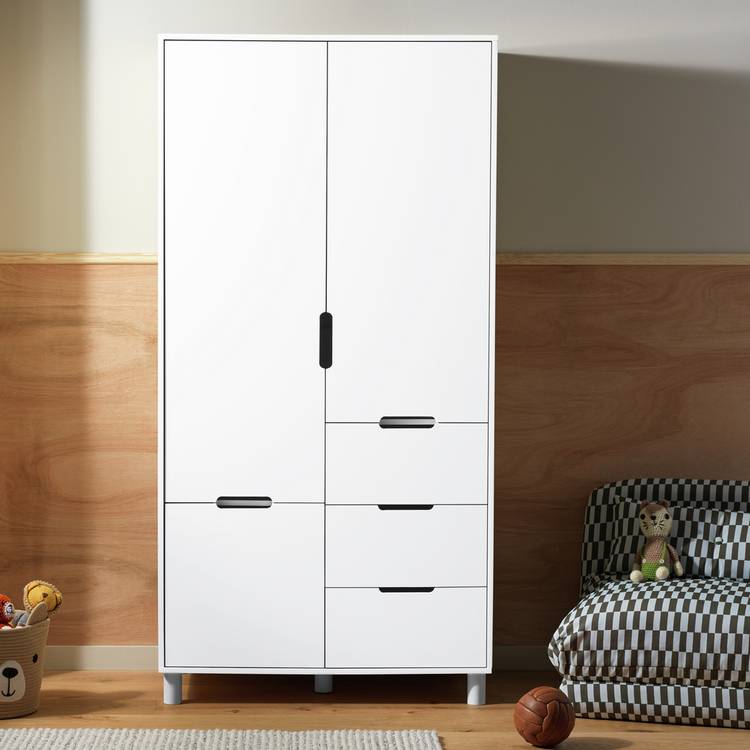 Habitat Henri 2 Door 2 Drawer Wardrobe - White 0