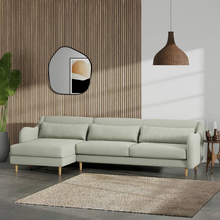 Habitat Turnmill Left Hand Corner Sofa - Sage Green 0