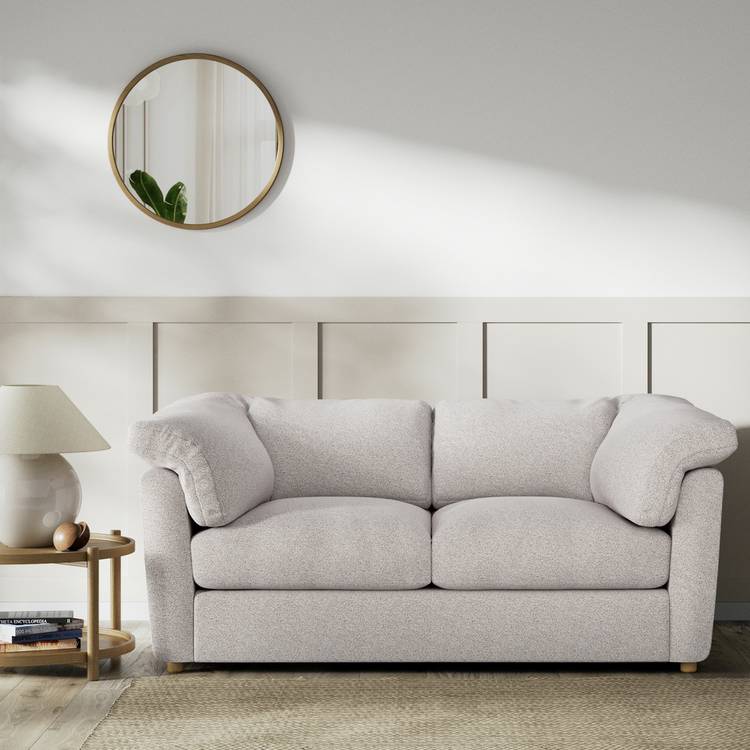 Habitat Wynn Fabric 2 Seater Sofa - Natural - Ash Leg 0