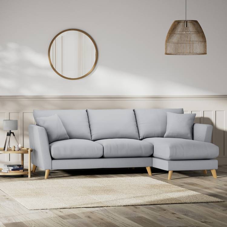 Habitat Lomond Right Hand Corner Sofa - Grey - Ash Leg 0
