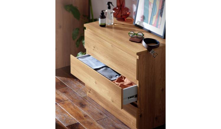 Argos Home Jenson 3 Drawer Chest - New Oak Effect