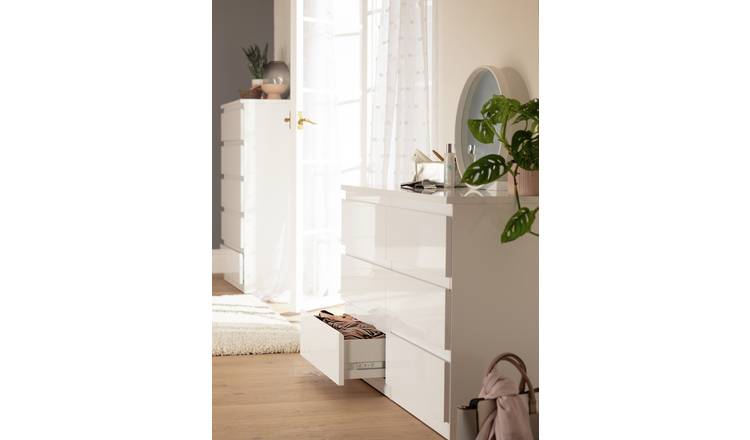 Argos Home Jenson 6 Drawer Chest - Matte White