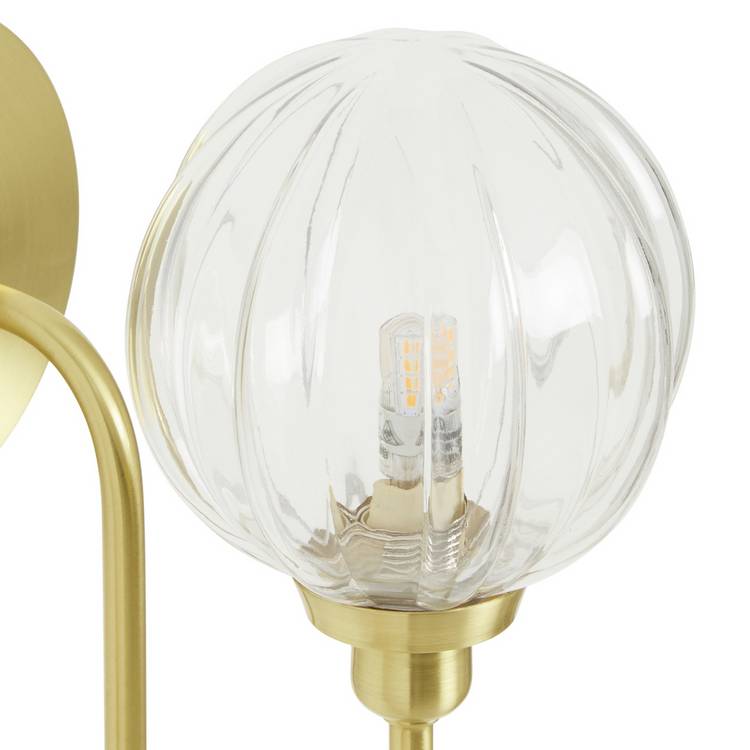 Habitat Metal Bathroom Wall Light - Brushed Brass 0