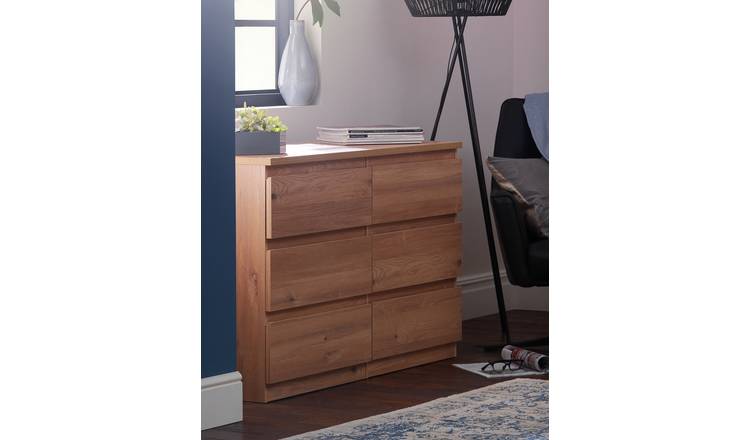 Argos Home Jenson 6 Drawer Chest - Oak