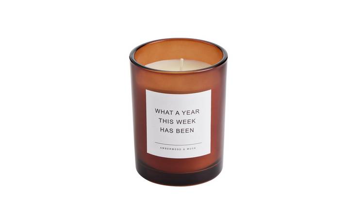 Argos Home What a Year This Week Has Been Medium Candle