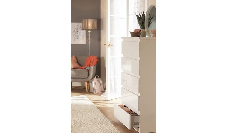 Argos Home Jenson 5 Drawer Chest - Matte White