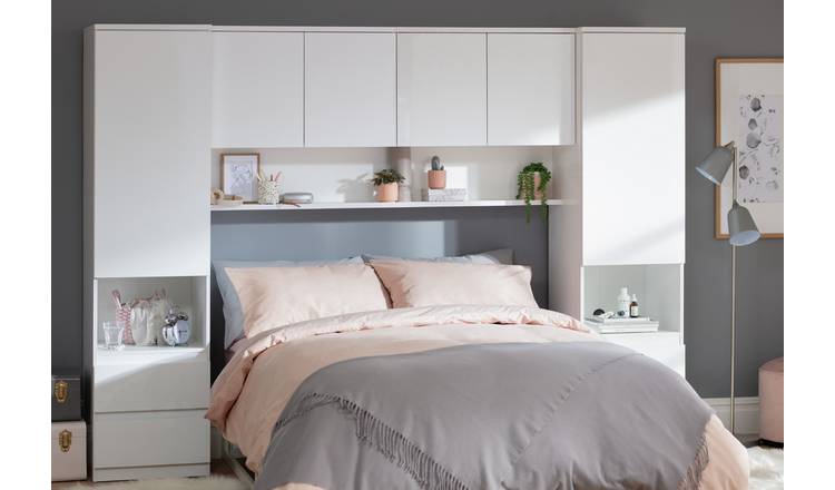 Argos Home Jenson Overbed Unit - White Gloss
