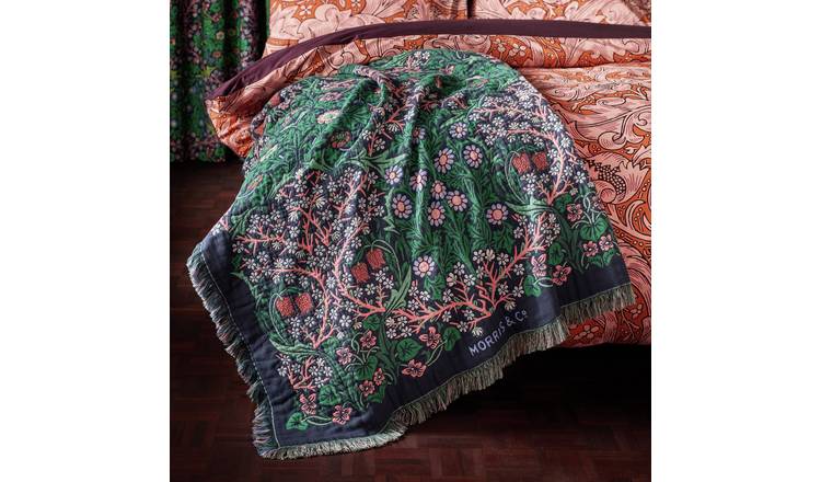 Habitat x Morris & Co. Blackthorn Throw - Green - 125x150cm