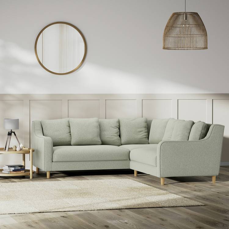 Habitat Swift Reversible Corner Sofa - Sage Green - Ash Leg 0