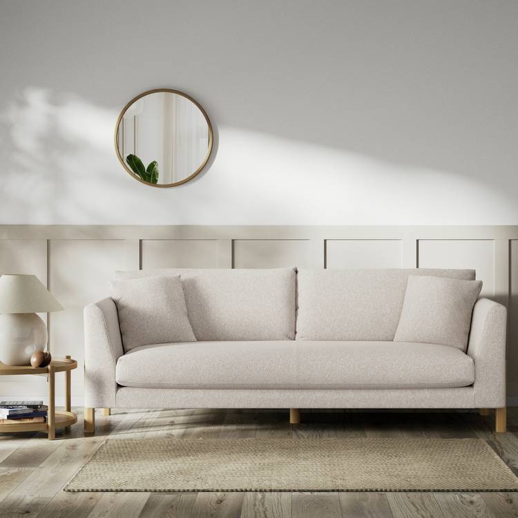 Habitat Aston Fabric 4 Seater Sofa - Natural - Ash Leg 0