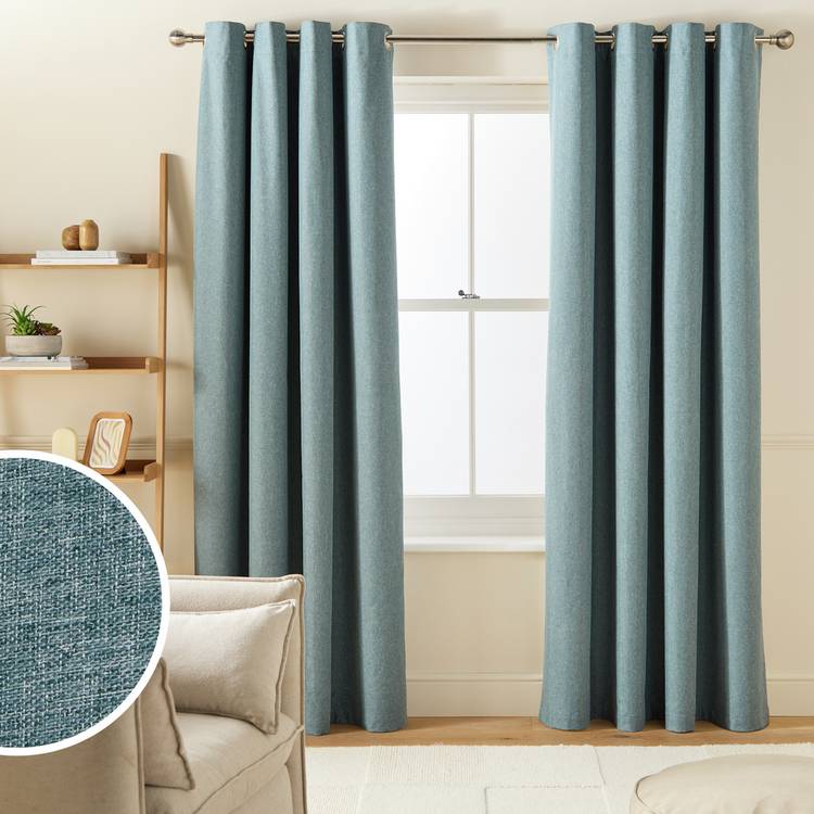 Habitat Blackout Eyelet Curtains - Ocean Blue - 168x229cm 0