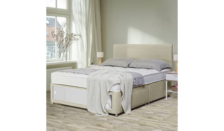 Argos Home Elmdon Comfort Double End Slide Divan Bed-Natural