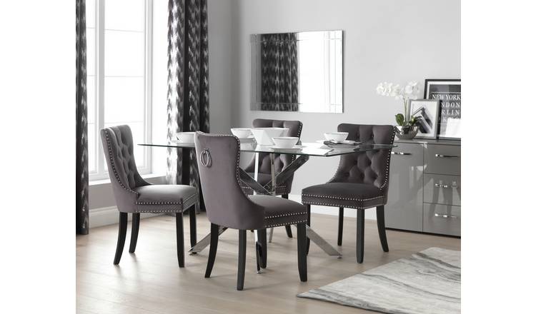 Glass dining table and chairs argos new arrivals