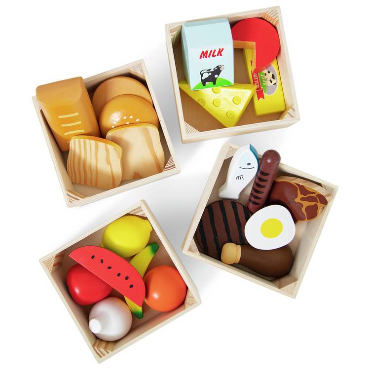 Melissa & Doug Sturdy Wooden Food Set 0
