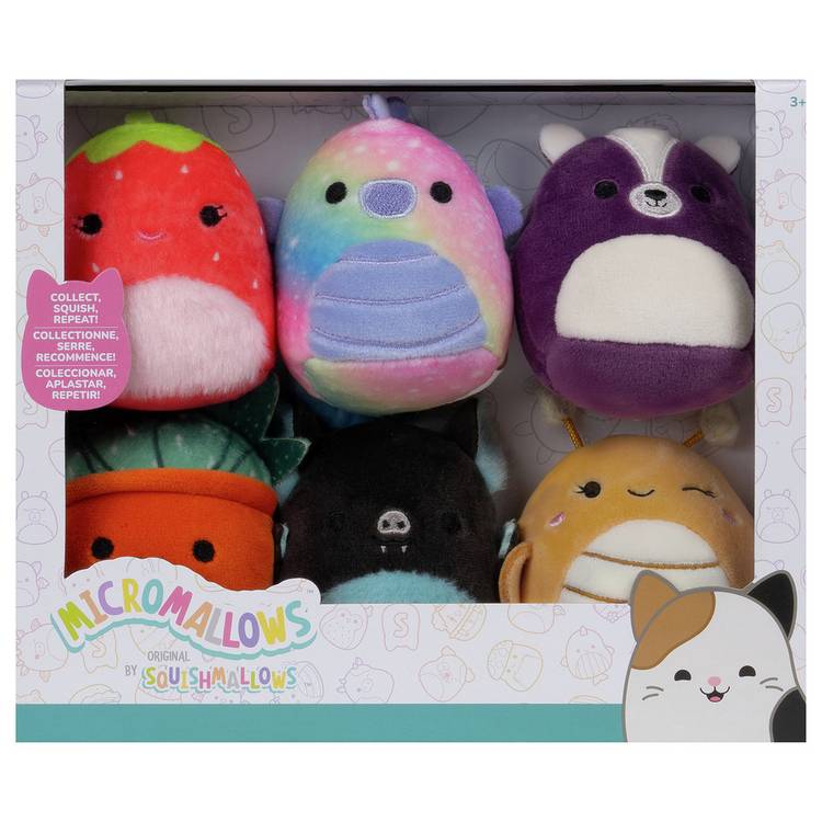 Micromallows Squishmallows Micro Plush-Pack of 6 0