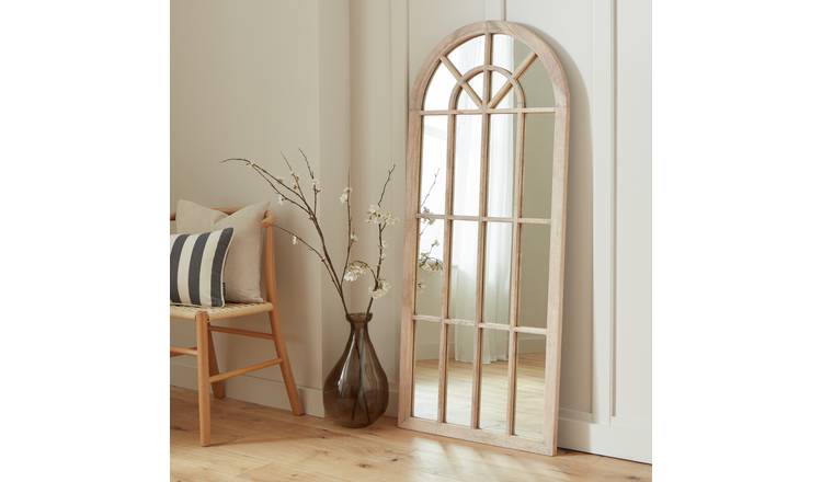 Habitat White Window Full Length Arch Wall Mirror- 140x60cm