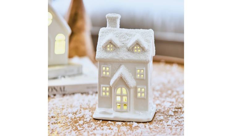 Habitat Light Up Winter Cottage Christmas Table Decoration