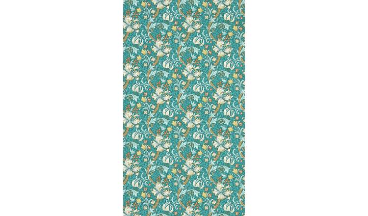 Clarke & Clarke Golden Lily Teal Blue Wallpaper