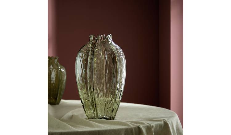 Habitat Seed Pod Glass Vase - Green