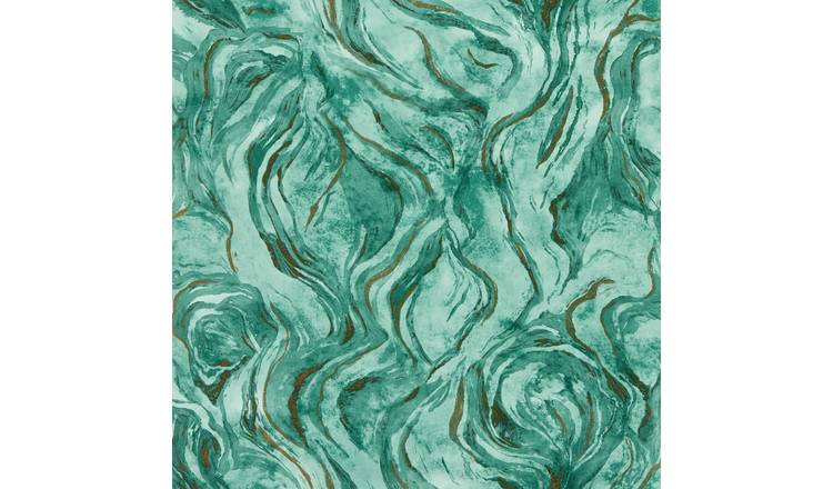 Clarke & Clarke Lavico Teal Wallpaper - Greens