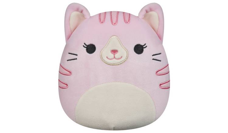 Squishmallows 7.5 inch Laura Pink Tabby Cat Plush