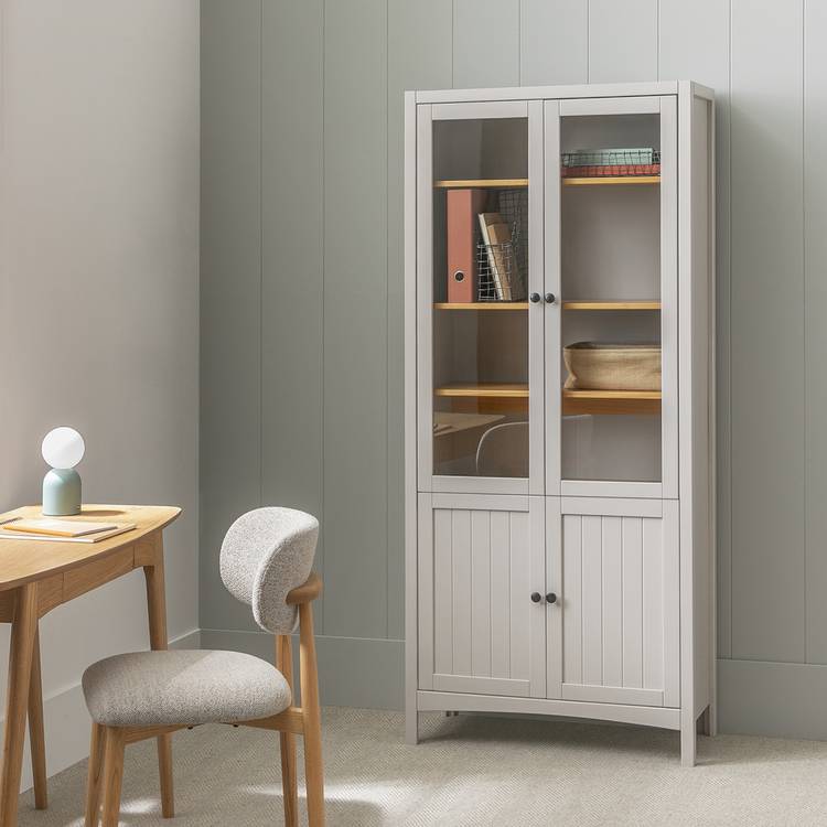 Habitat Bournemouth 4 Door Bookcase Cabinet - Grey 0