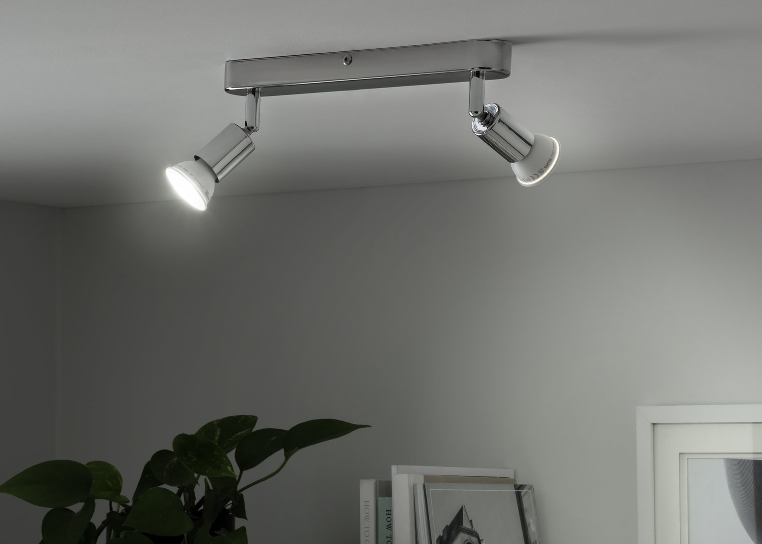 Argos Home 2 Light Spotlight Bar - Chrome