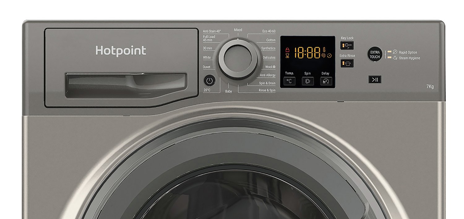 Hotpoint NSWM743UGG 7KG 1400 Spin Washing Machine Review
