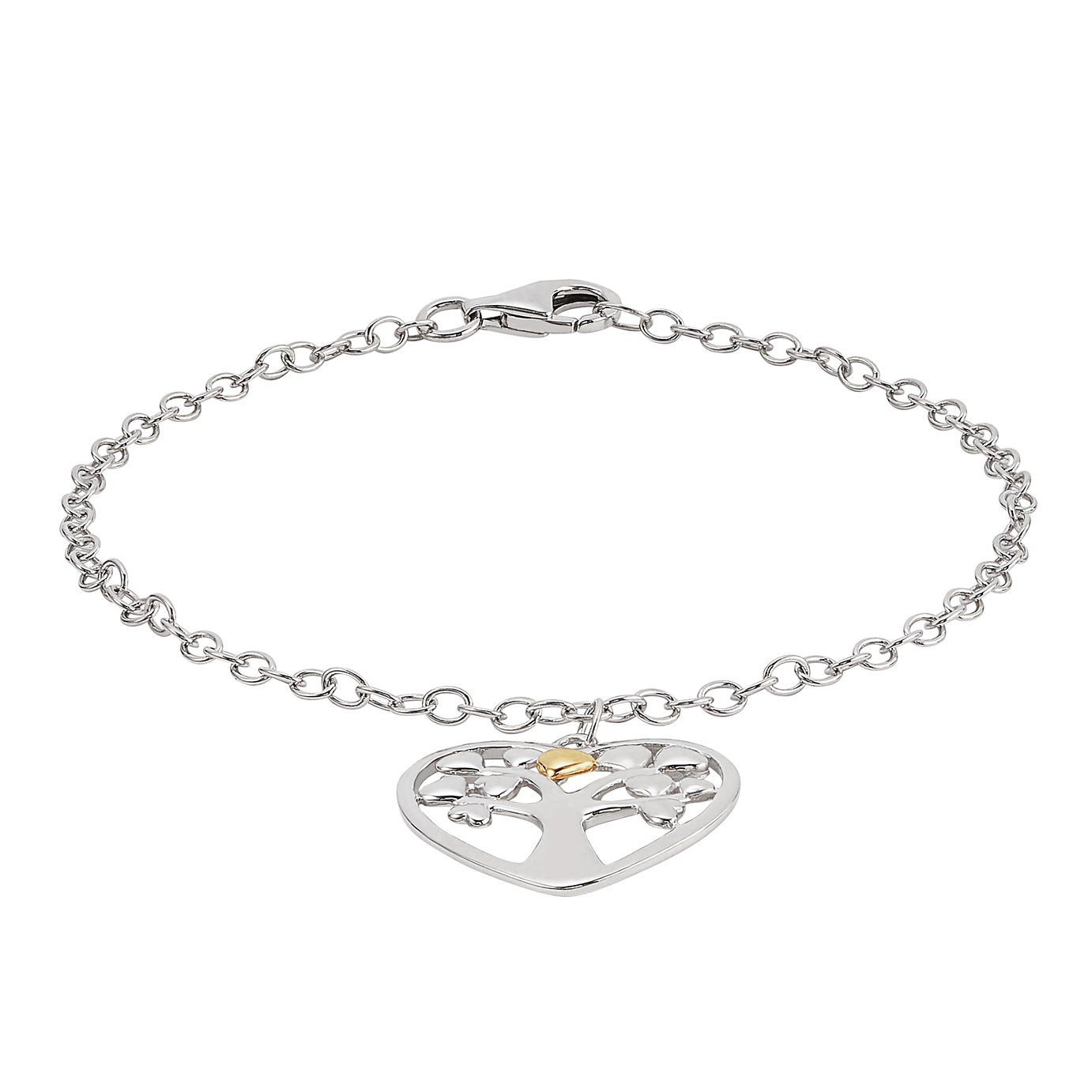 Moon & Back Sterling Silver & 9ct Gold Family Tree Bracelet Review