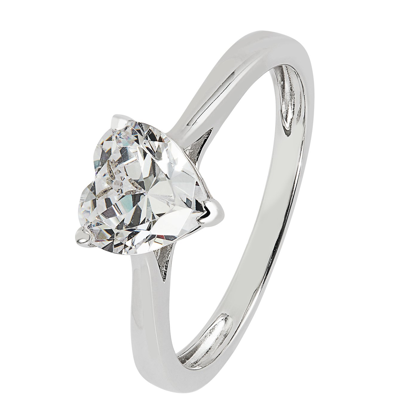 Revere Sterling Silver Heart Cut Cubic Zirconia Ring Review