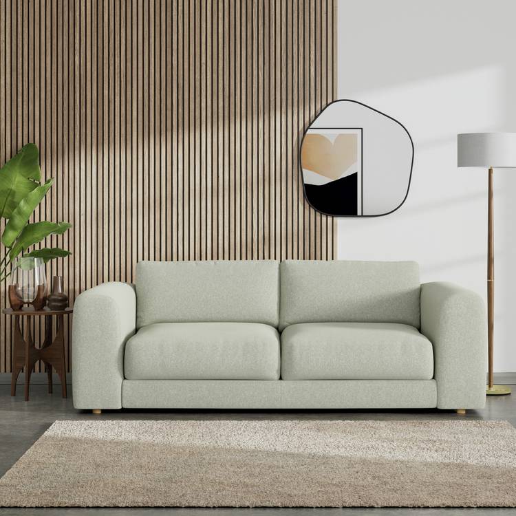 Habitat Ayr Large Fabric 3 Seater Sofa - Sage Green 0