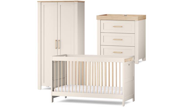 Silver Cross Seville 3 Piece 2 Door Wardrobe Set - Natural