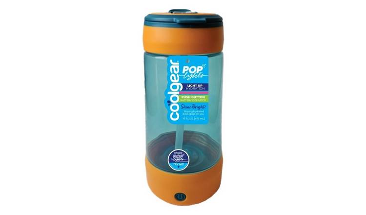 Cool Gear Orange Light up Bottle with Pull Up Sipper - 450ml