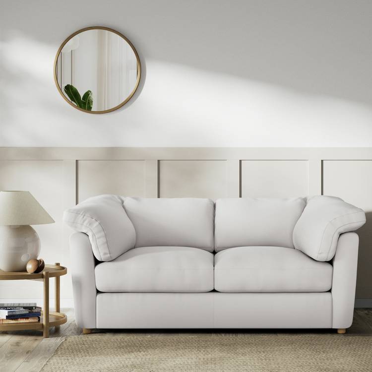 Habitat Wynn Fabric 2 Seater Sofa - Natural - Ash Leg 0
