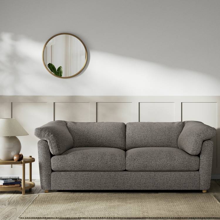 Habitat Wynn Fabric 3 Seater Sofa - Charcoal - Ash Leg 0