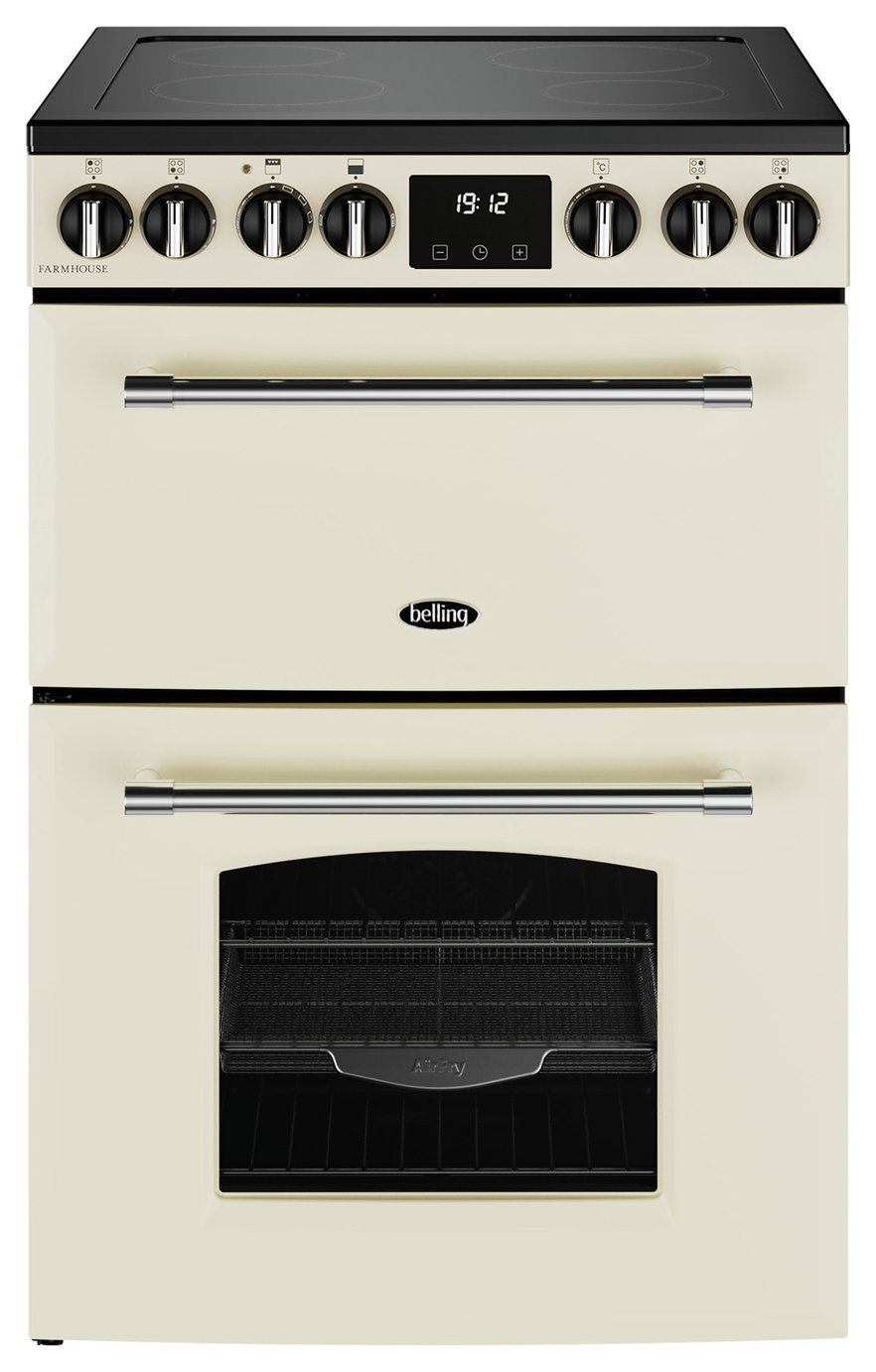 Belling 60cm Double Oven Electric Range Cooker - Cream