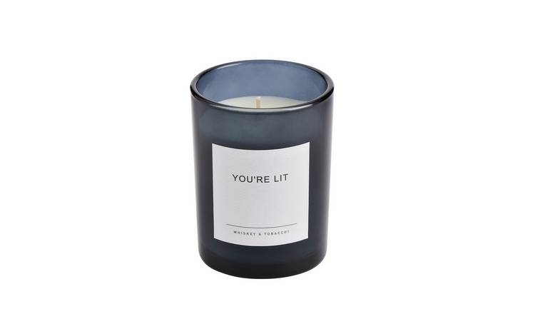 Argos Home You're Lit Medium Candle - Whiskey & Tobacco