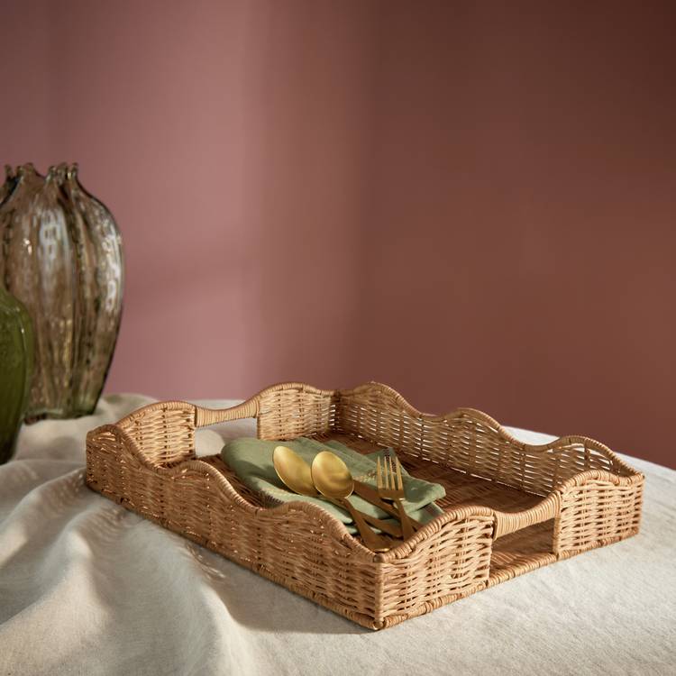 Habitat Rattan Coffee Table Tray - Natural 0