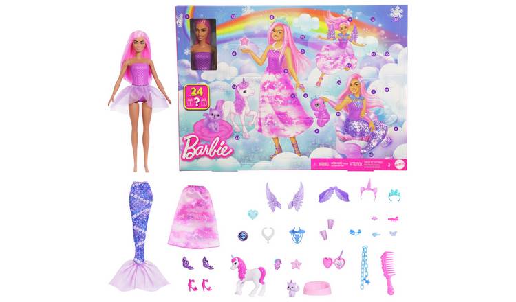 Barbie Advent Calendar with Fashion Doll & 24 Surprise Toy 