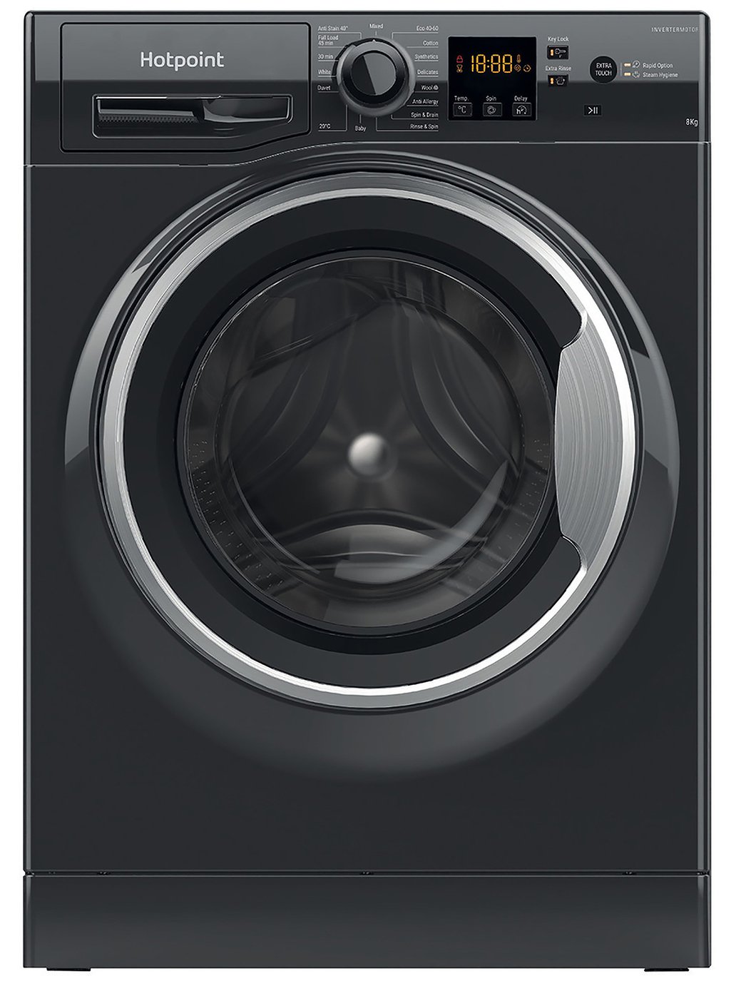 Hotpoint NSWM863CBS 8KG 1600 Spin Washing Machine - Black