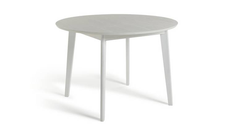Buy Habitat Skandi Veneer 4 Seater Round Table - White Oak | Dining