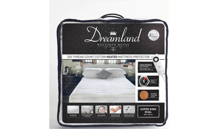 dreamland dual control cotton heated mattress protector review