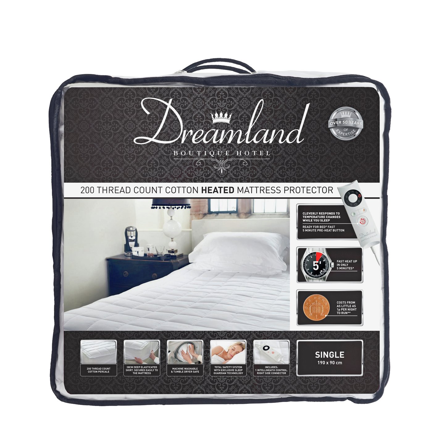 Dreamland Boutique Mattress Protector - Single