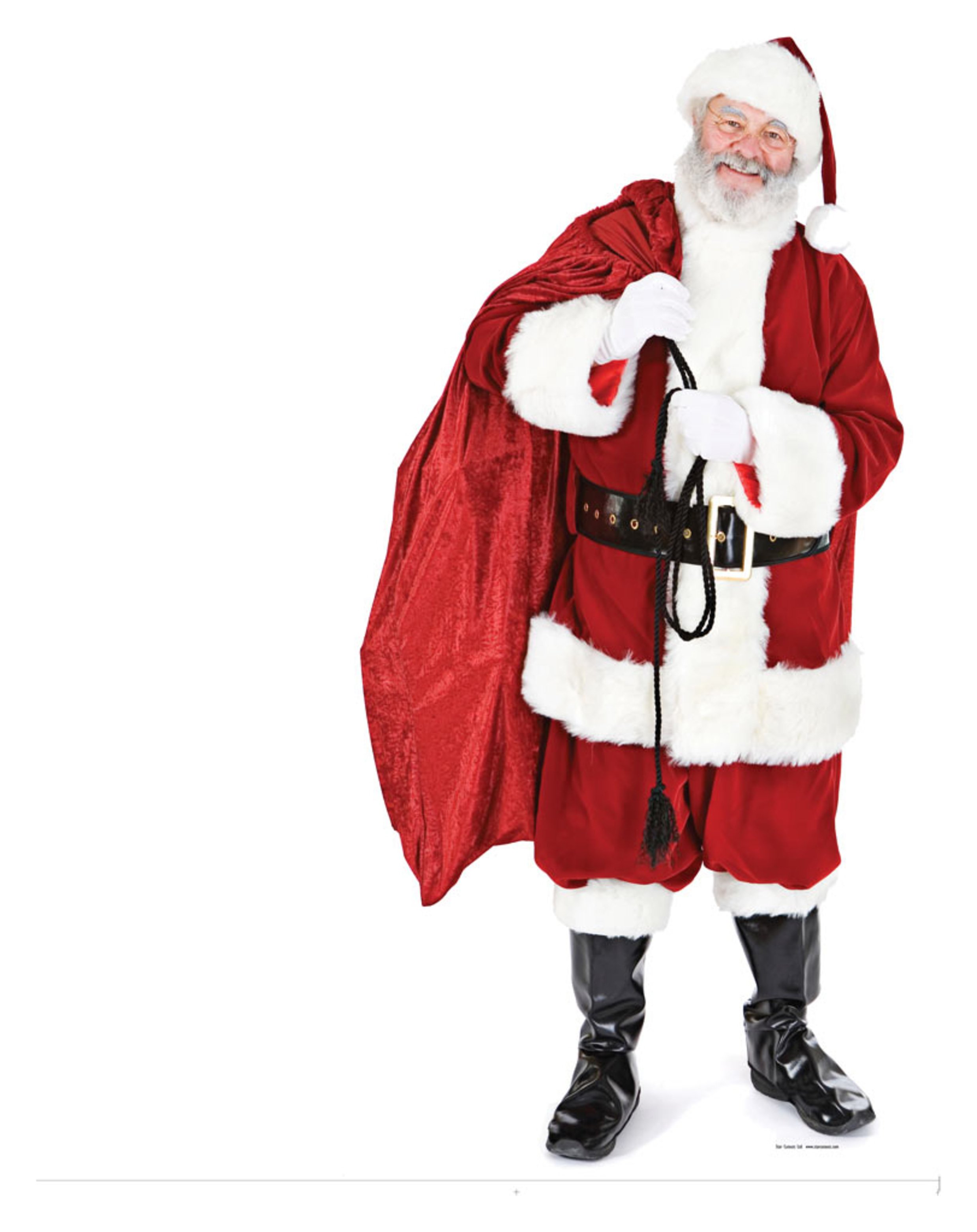 Star Cutouts Santa with a Sack of Toys