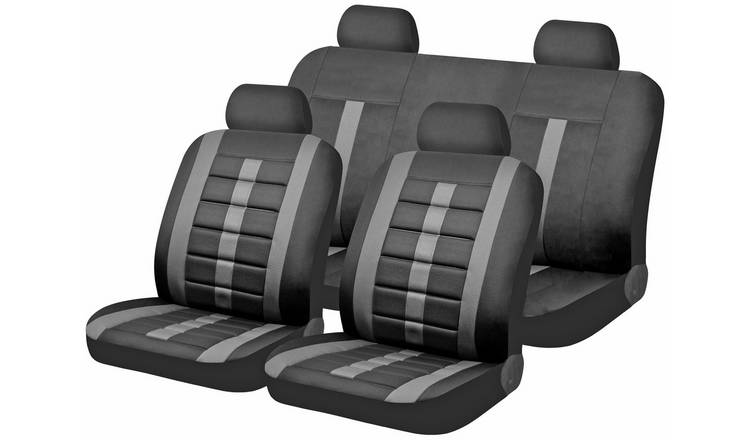 Lumbar Foam Support Car Seat Covers - Black