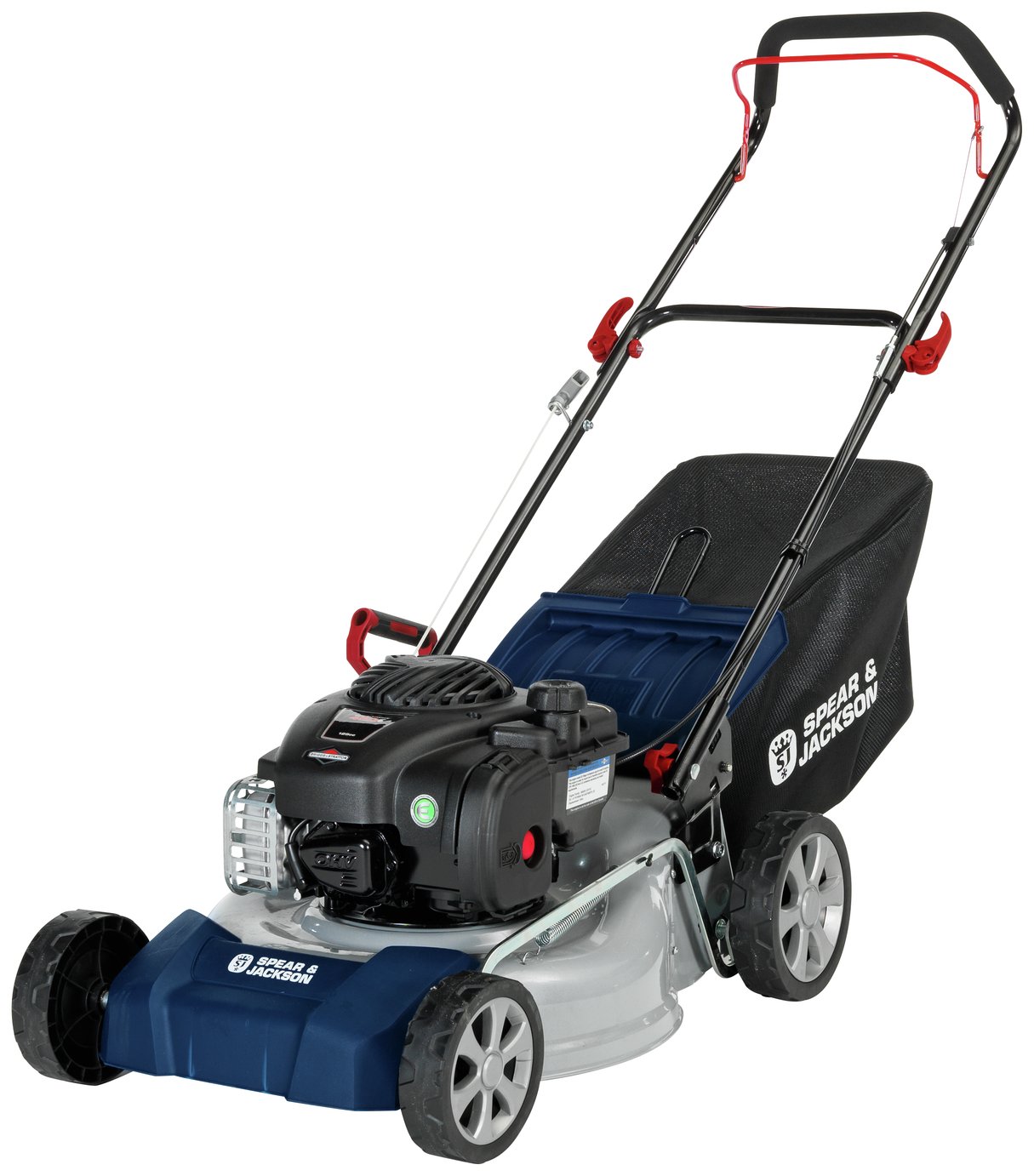 Spear & Jackson 46cm Hand Push Petrol Lawnmower - 125cc