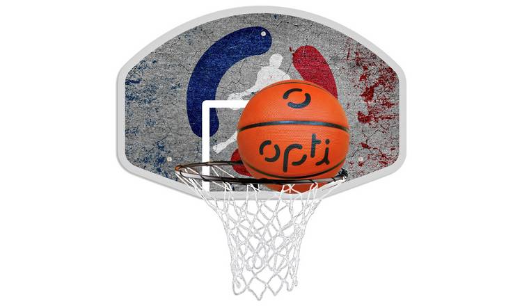 Opti Basketball Backboard, Hoop, Net and Ball Set